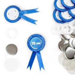 Kotylion z przypinką 75mm niebieski – zestaw 50 szt.