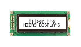 Wyświetlacz monochromatyczny LCD, , Alfanumeryczny, Midas