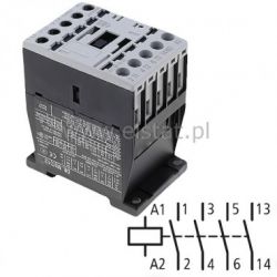 Stycznik cewka: 24Vac ( 3+ 1xNO ) 12A 5,5kW