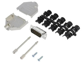 DTZK-15MSSC D-Sub męskie proste zacisk śrubowy na przewód PIN 15