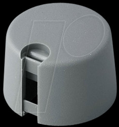 A1024068 Potentiometer knob Ø 24 mm, 6-mm axle, TOP-KNOBS, grey