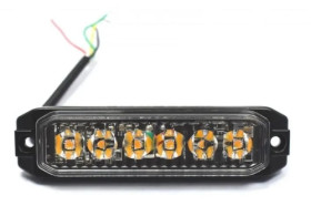 Lampa stroboskopowa pomarańczowa 6x LED