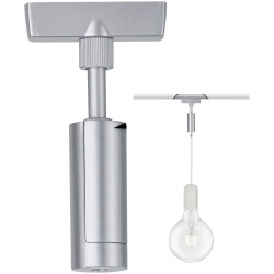 Paulmann 95551 URail Pendant Adapter Chrome Matt High Voltage Mounting Rail