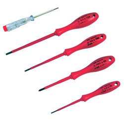 Komplet wkrętaków 4szt. izolow. Próbówka 230V zestaw