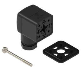 GDM2106-A0U-1KD złącze na przewód, styki 2+PE, dławik M16, czarne, 18041, Hirschmann, w kpl. uszczelka NBR, EN175301803A, DIN436