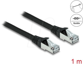 80134 RJ45 Network Cable Cat.6A S/FTP PUR Outdoor 1 m black