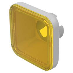 Soczewki do wskaźników, 70-921, Żółty, Kwadratowy, średnica: 15.4, długość: 13.2