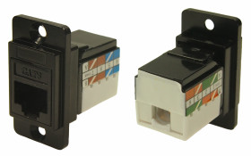 Złącze RJ45 Gniazdo Złącze RJ45 Montaż na panelu Cat6 RS PRO 8-żyłowe