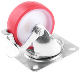 Koło samonastawne średnica kabla 100mm Płyta Flexello 200kg wysokość całkowita 125mm