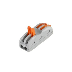 SZYBKOZŁĄCZKA 2 TOROWA KOSTKA ELEKTRYCZNA TYP 422 DWUSTRONNA 2 PIN ZACISKANA