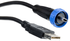 USB 2.0 adapter cable, USB plug type A to mini USB plug type B, 3 m, black, PX0441/3M00