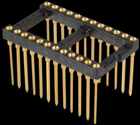 10031527 IC precision 24-pin socket, WireWrap, gold plated