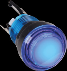 BUTTON-BLUE-LED Arcade Button with micro switch, LED, blue