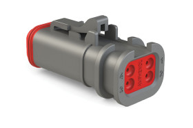 Złącze samochodowe 4-pinowe Amphenol Industrial 2-rzędowe Żeński 13A AT Montaż na kablu Złącze samochodowe