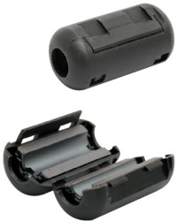 Folding ferrite, cable Ø 7.5 mm, (L x Ø x H) 39 x 21 x 21 mm, 600 03 25