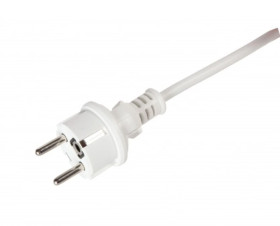 Przewód przyłączeniowy z wtyczką WJ-34 z/u Uni-Schuko 3m IP44 H03VVF 3x1,5 biały