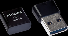 FM32FD90B/00 USB Flash Drive, USB 3.0, 32 GB, Pico Edition Midnight Black