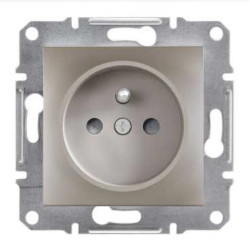 Gniazdo 2P+PE z przesł. bez ramki, brąz EPH2800269