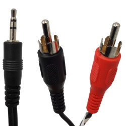 Kabel jack 3,5st-2*RCA 15m