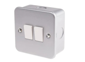 Włącznik światła, 6A, 240V, 2-przyciskowy, 2-biegunowy, IP20, RS PRO