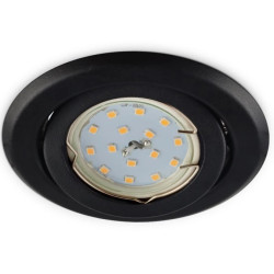 Oprawa Halogenowa Podtynkowa GU10 MR16 OH15 okrągła ruchoma czarny mat Kobi