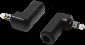 CA1017 Audio adapter (90°), Toslink/M to Toslink/F, black