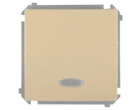 Simon Basic Łącznik jednobiegunowy z podświetleniem, szybkozłącza, beżowy BMW1L.01/12