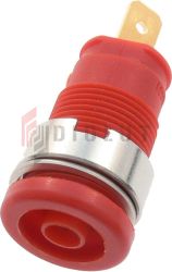 Gniazdo bezpieczne banan 4mm SEB2610-F4,8-R 24A CAT II 1000V