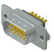 D-Sub plug, 15 pole, high density, equipped, straight, solder cup, 163A16649X