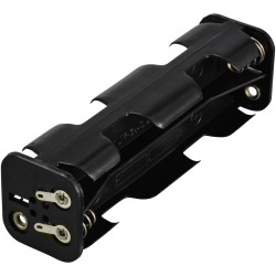 TRU COMPONENTS TC-13220552 Battery tray 8x AA Solder lug LxWxH 108x32x29 mm