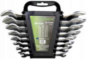 Zestaw Kluczy Płaskich Klucze Płaskie Dwustronne Chromowane 6 - 22mm HAUPA