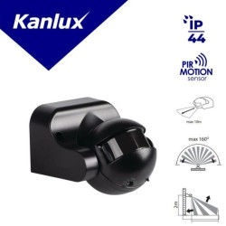 Czujnik ruchu PIR ALER JQ-30-B/B 1200VA max 10m 160/20 st. IP44 IIkl. ścienny czarny 23458