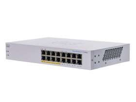 Cisco CBS110-16PP | Switch | 16x RJ45 1000Mb/s, 8x PoE, Desktop, Rack, Niezarządzalny, 64W
