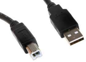 Kabel USB Złącze A USB B Złącze B USB A dł. 1.8m Przewód USB USB 2.0 kolor: Czarny
