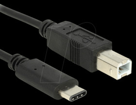83328 Cable USB Type-C™ 2.0 male &gt; USB 2.0 Type-B male 0.5 m black