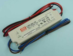 15V/1,33A/20W LPV-20-15 LED IP67 PLASTIC