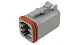 Złącze samochodowe 6-pinowe Deutsch 2-rzędowe Męski 13A DT Montaż na kołnierzu 5559
