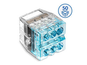 Szybkozłączka wtykowa SCP6 do drutów i wielodrutów 0,75…4 mm2 6-torowa 50szt. 88000003S SIMET