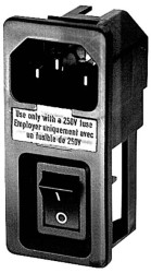 Schurter 4304.6064 Złącze męskie IEC, styki: 3, 250, 10 mA, 1 szt.