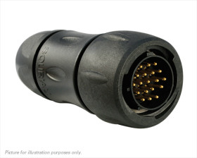 Złącze wielostykowe przemysłowe 19-pinowe Montaż na kablu Gniazdo Souriau Sunbank by Eaton