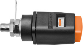 Quick pressure clamp, orange, 30 VAC/60 VDC, 16 A, solder connection/cable lug, nickel-plated, SDK 503 / OR