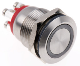 Nasadka przełącznika Chwilowy SPST średnica wycięcia 19.2mm, montaż panelowy Bulgin