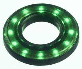 Lampka kontrolna do montażu panelowego 12 → 24V dc, zielona 22.2mm Czarny Wyprowadzenia APEM