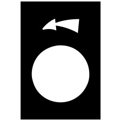 legend - 30 x 40 mm - black - slew left