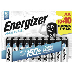 Energizer E304145600 Max Plus AA Battery Alkali-Manganese 1.5V 20 pc(s)