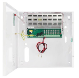 Zasilacz buforowy impulsowy w obudowie metalowej wielowyjściowy 8x 13.8V 1A 300x300x105mm HPSDCG2 13,8V/8A/8x1A/17Ah Grade 2