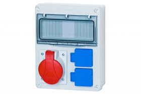 Rozdzielnica budowlana SYCYLIA 1x5P 16A 2x2P+Z 8 modułów ITALINE ITA00117 ELIT50527