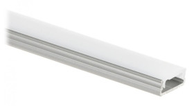 Profil z kloszem do taśm LED PR-LED/SA/2M natynkowy srebrny