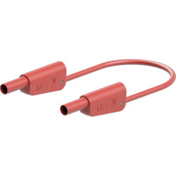 St&#xE4;ubli 662016-05022 SLK-4N-S25 Test lead 50cm Red, stackable &#xD8;4mm plugs