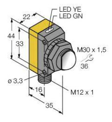 Bezzwrotny czujnik fotoelektryczny Turck QS30EXQ 3071561 1 szt.